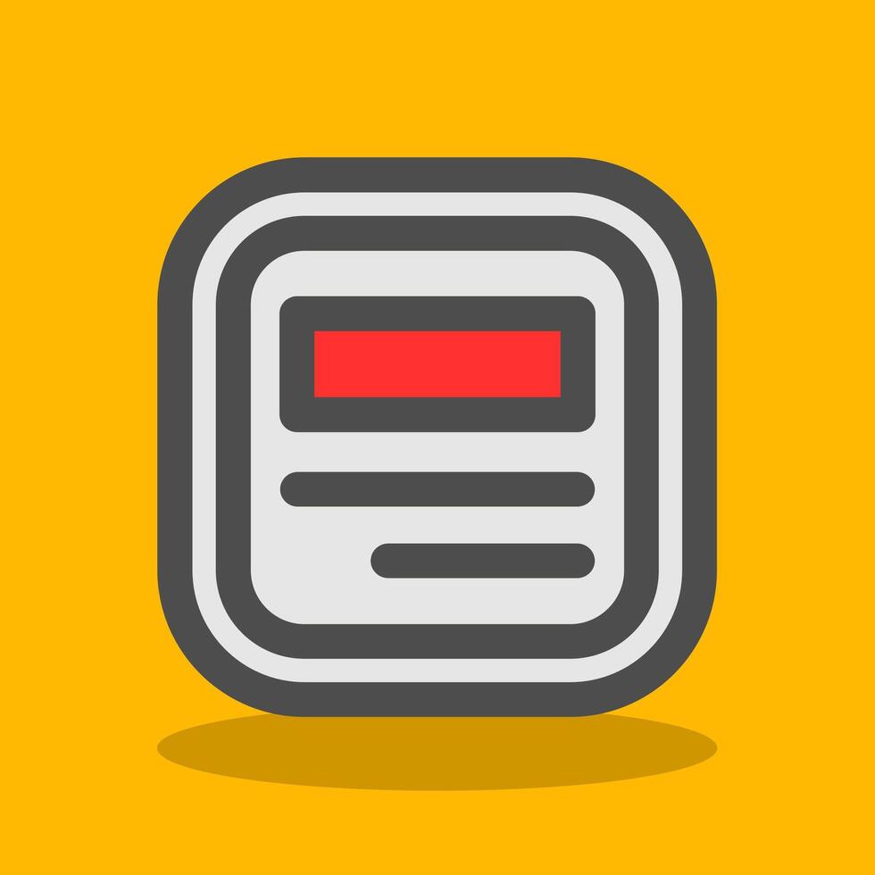 Layout Filled Shadow Icon vector