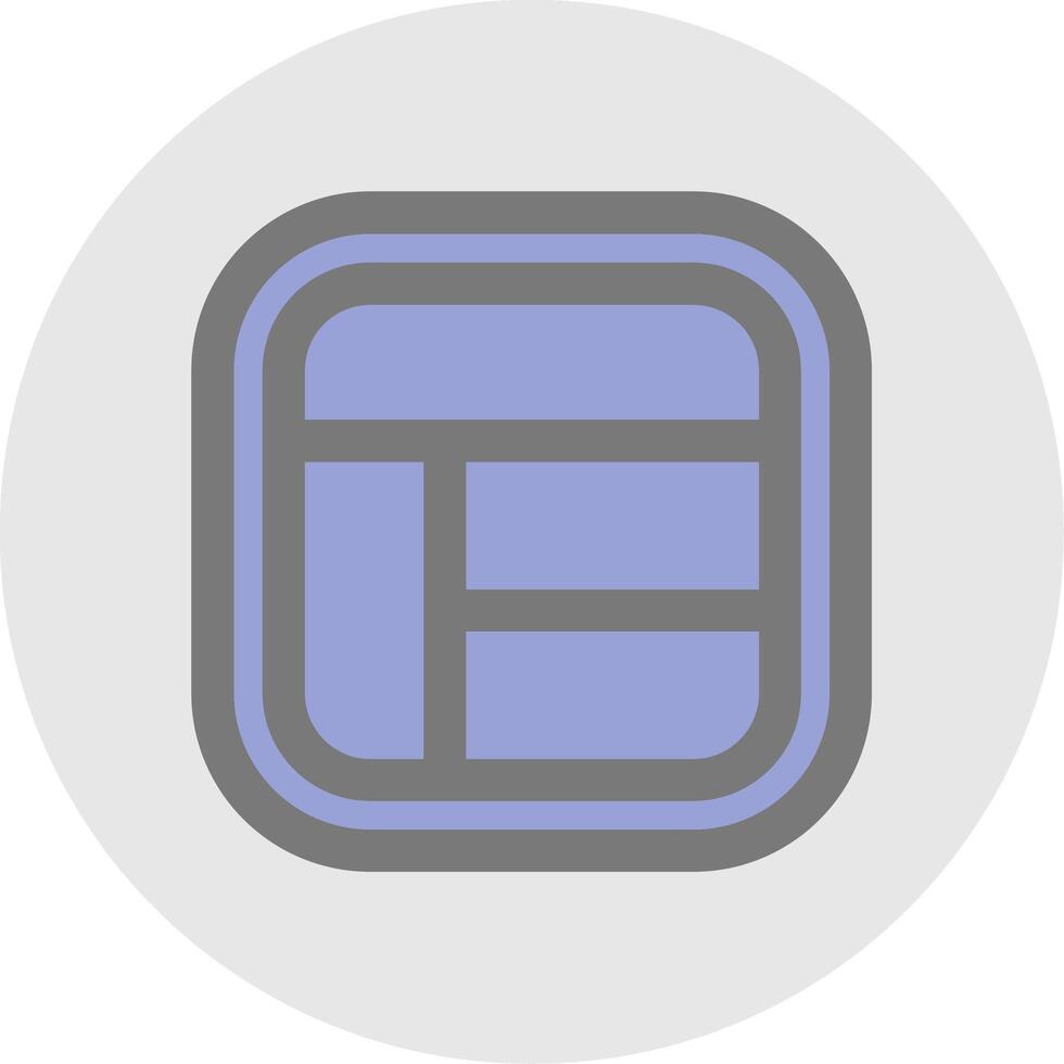 Layout Line Filled Light Circle Icon vector