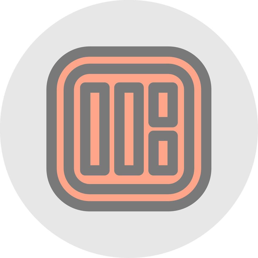 Layout Line Filled Light Circle Icon vector
