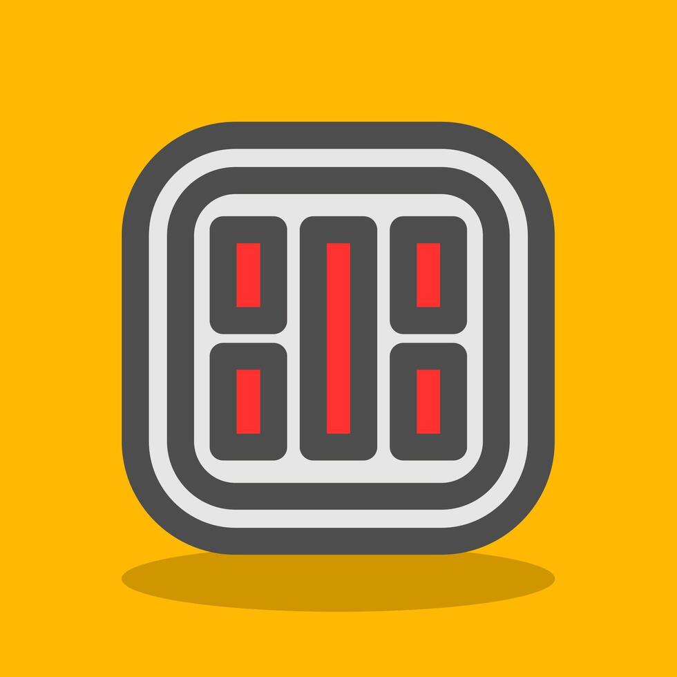 Layout Filled Shadow Icon vector