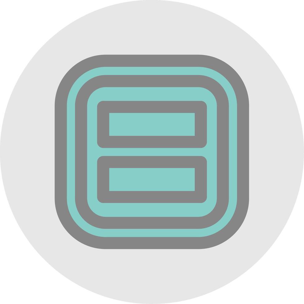 Layout Line Filled Light Circle Icon vector