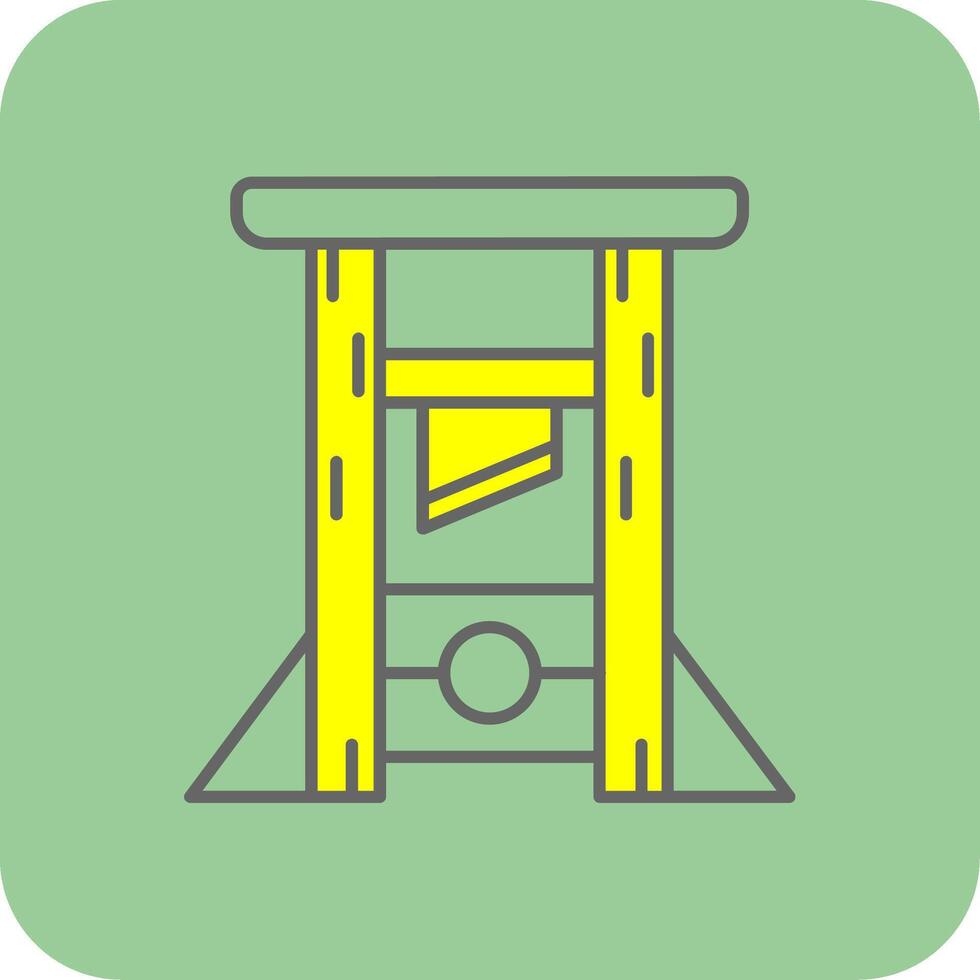 Guilotine Filled Yellow Icon vector