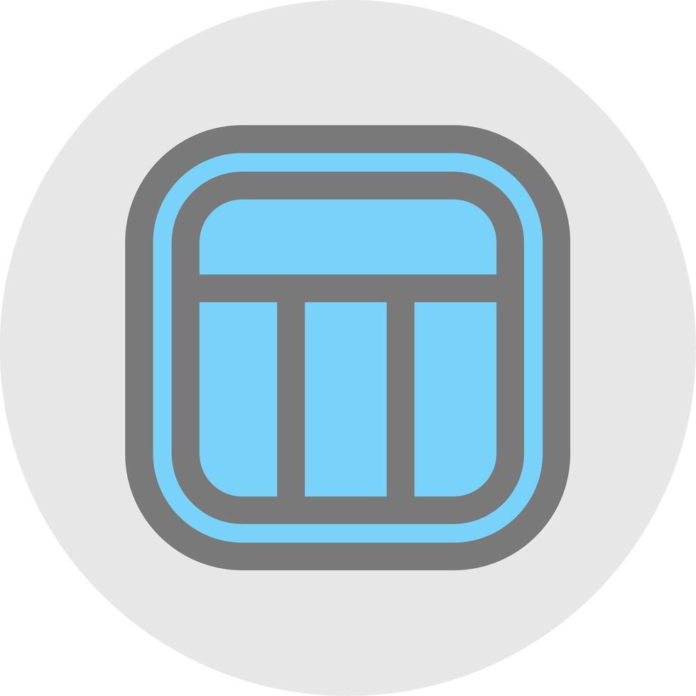 Layout Line Filled Light Circle Icon vector