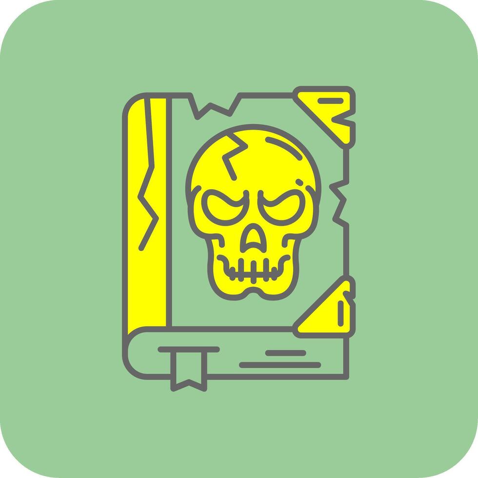 Book Filled Yellow Icon vector