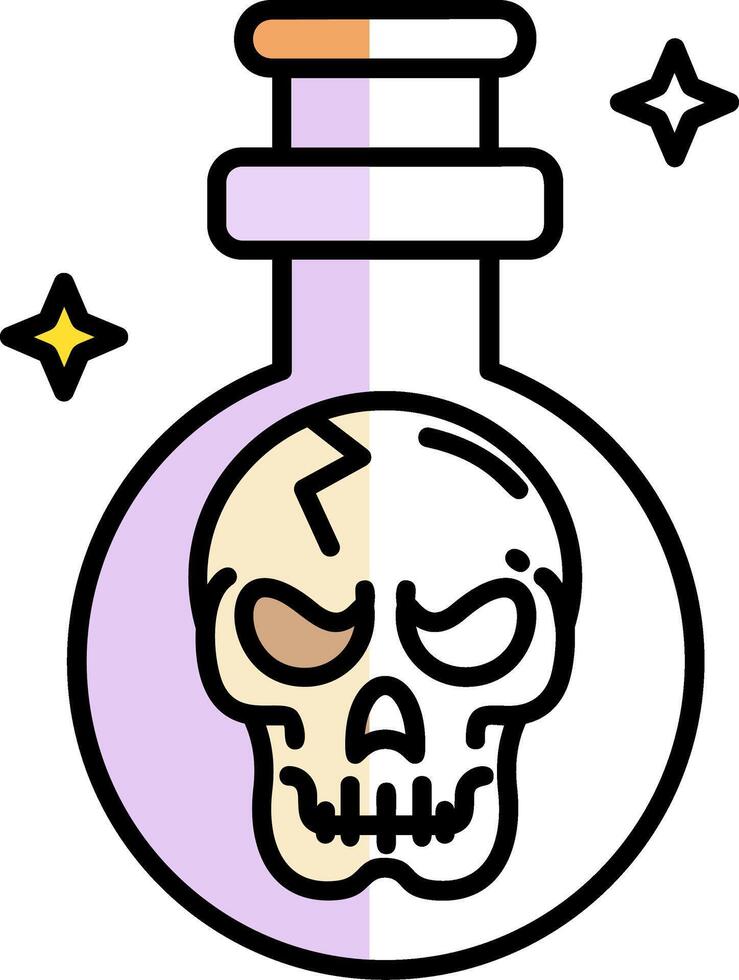 Potion Filled Half Cut Icon vector