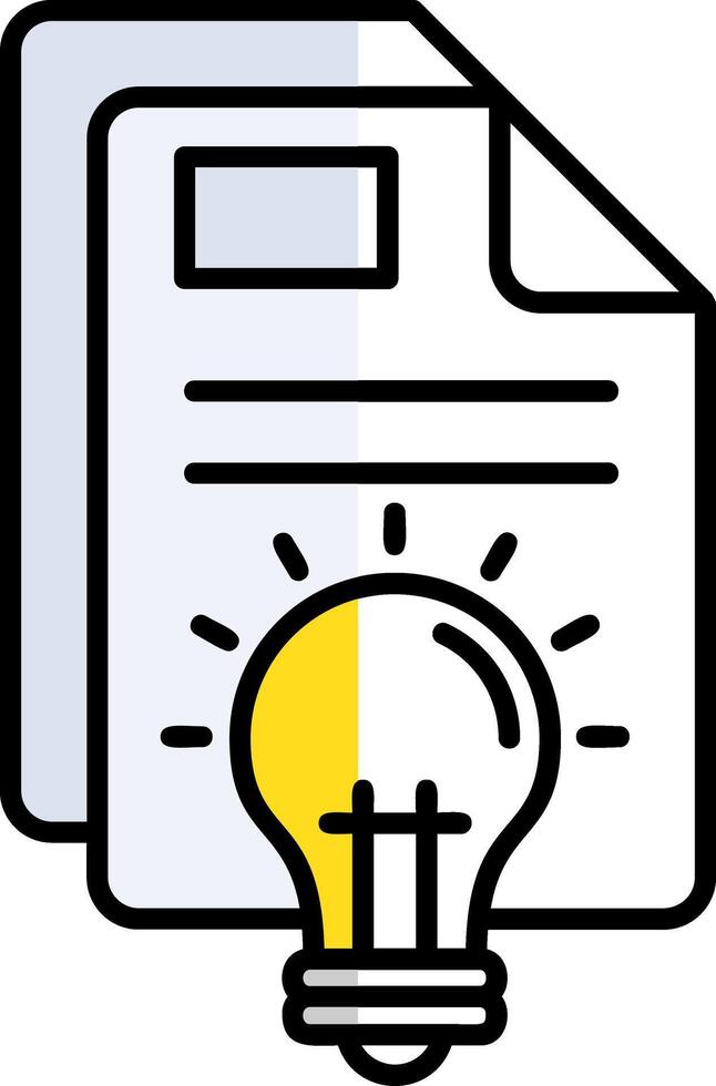 idea lleno medio cortar icono vector