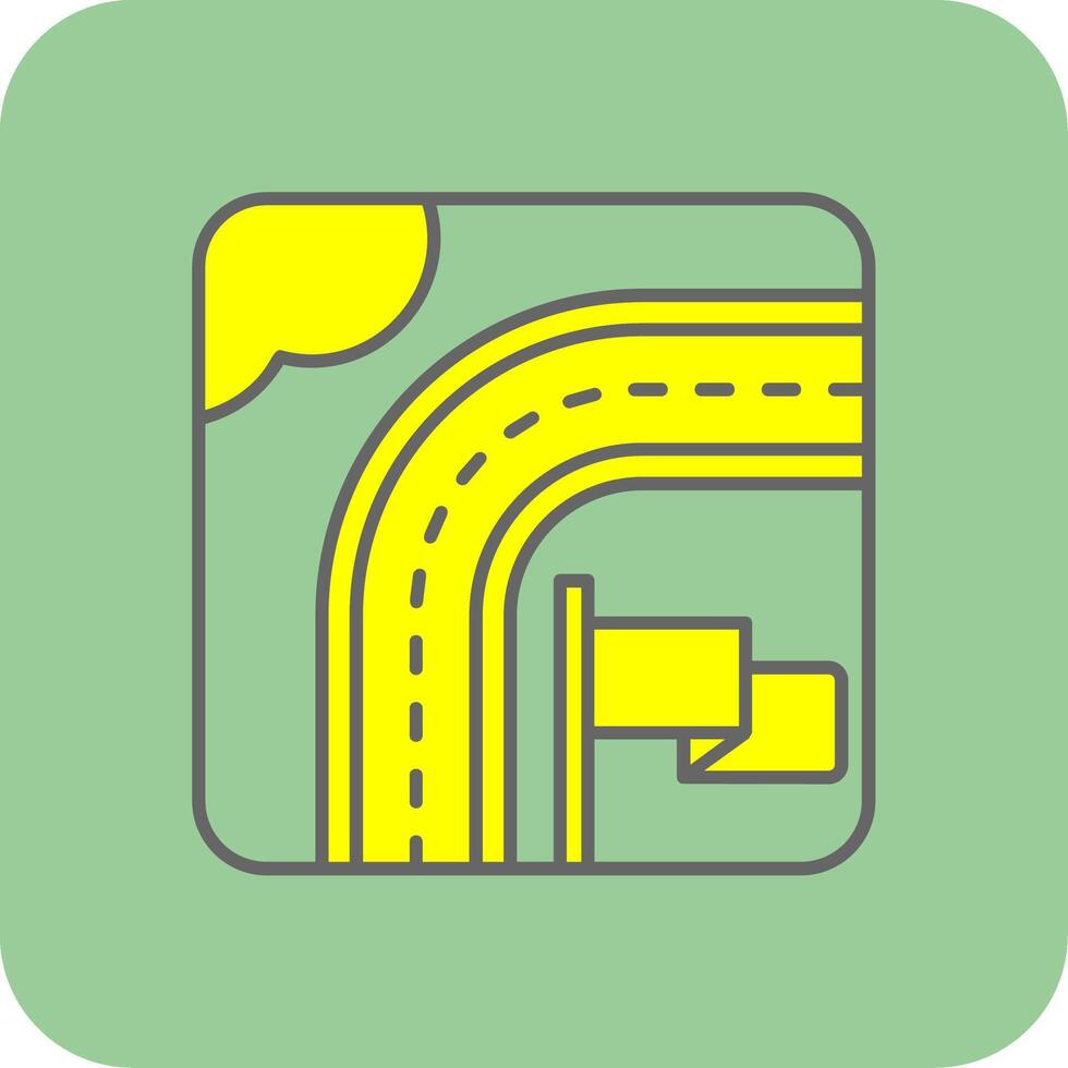Destination Filled Yellow Icon vector