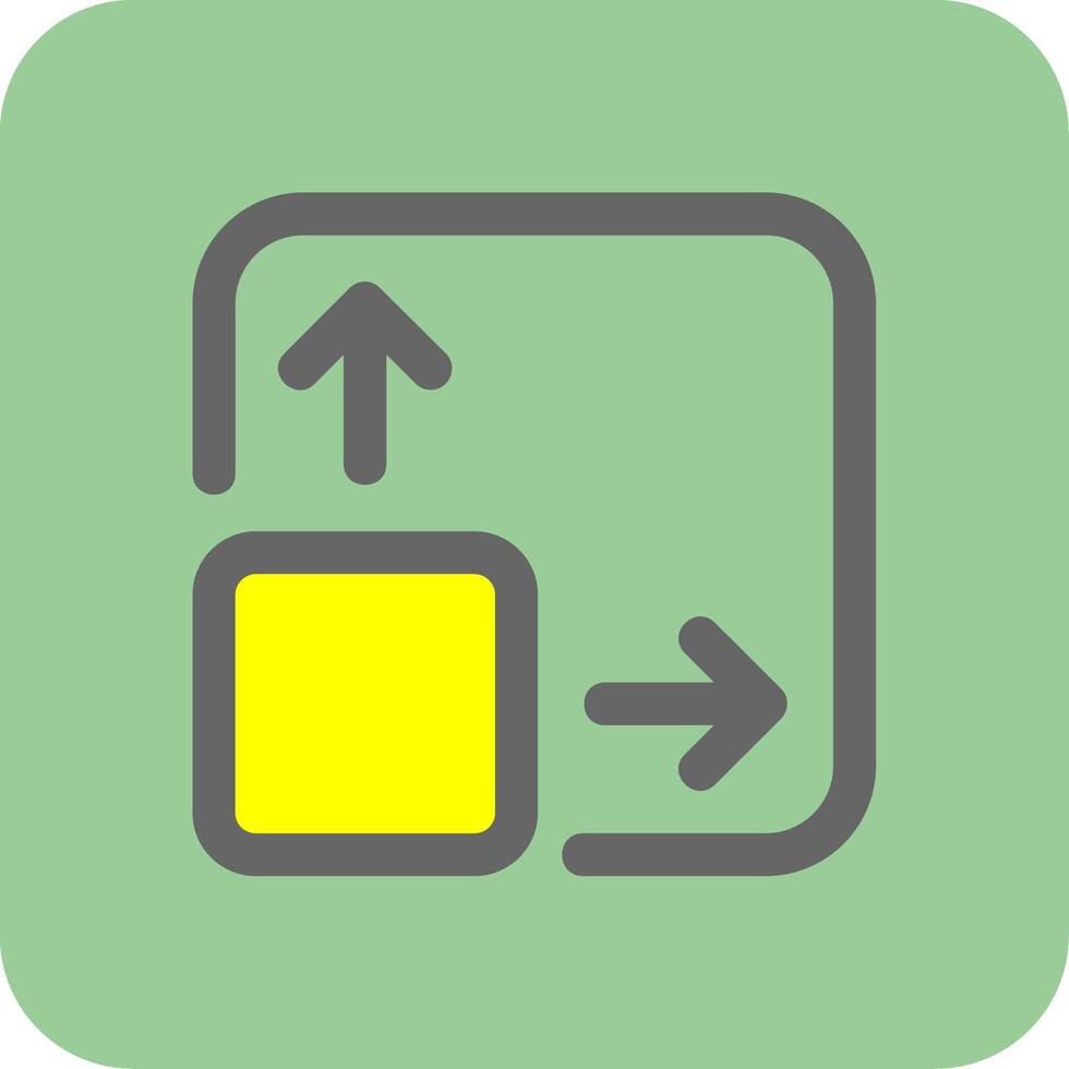 Expand Filled Yellow Icon vector