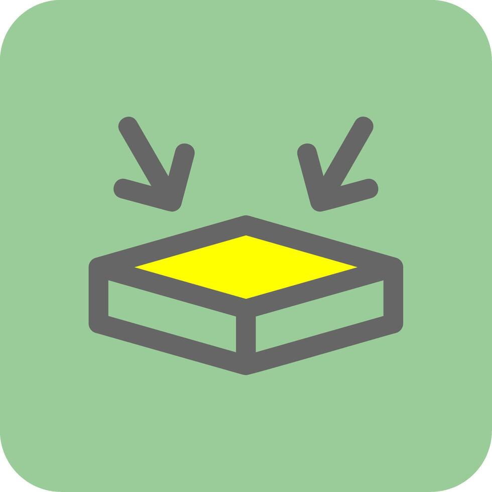 Flatten Filled Yellow Icon vector