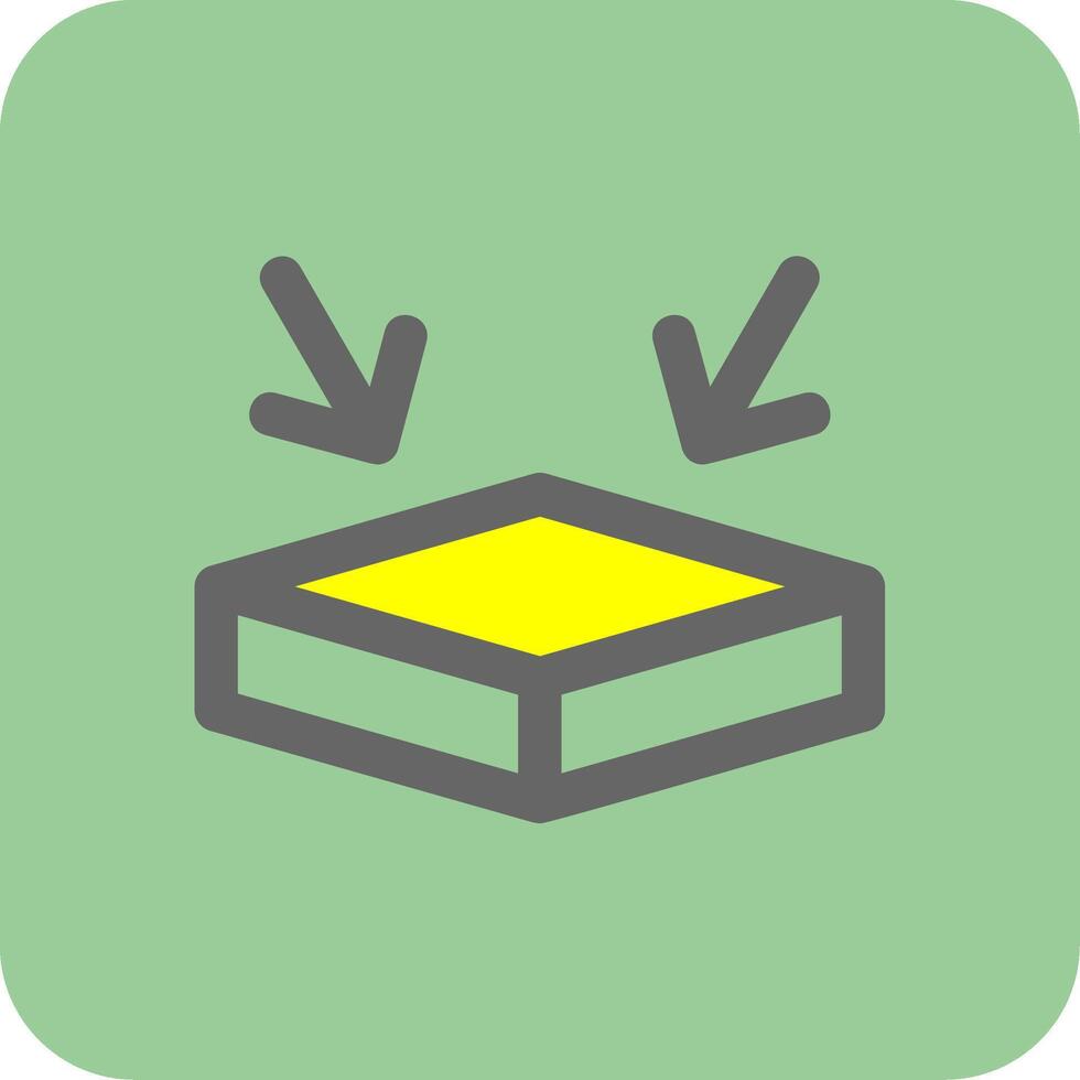 Flatten Filled Yellow Icon vector