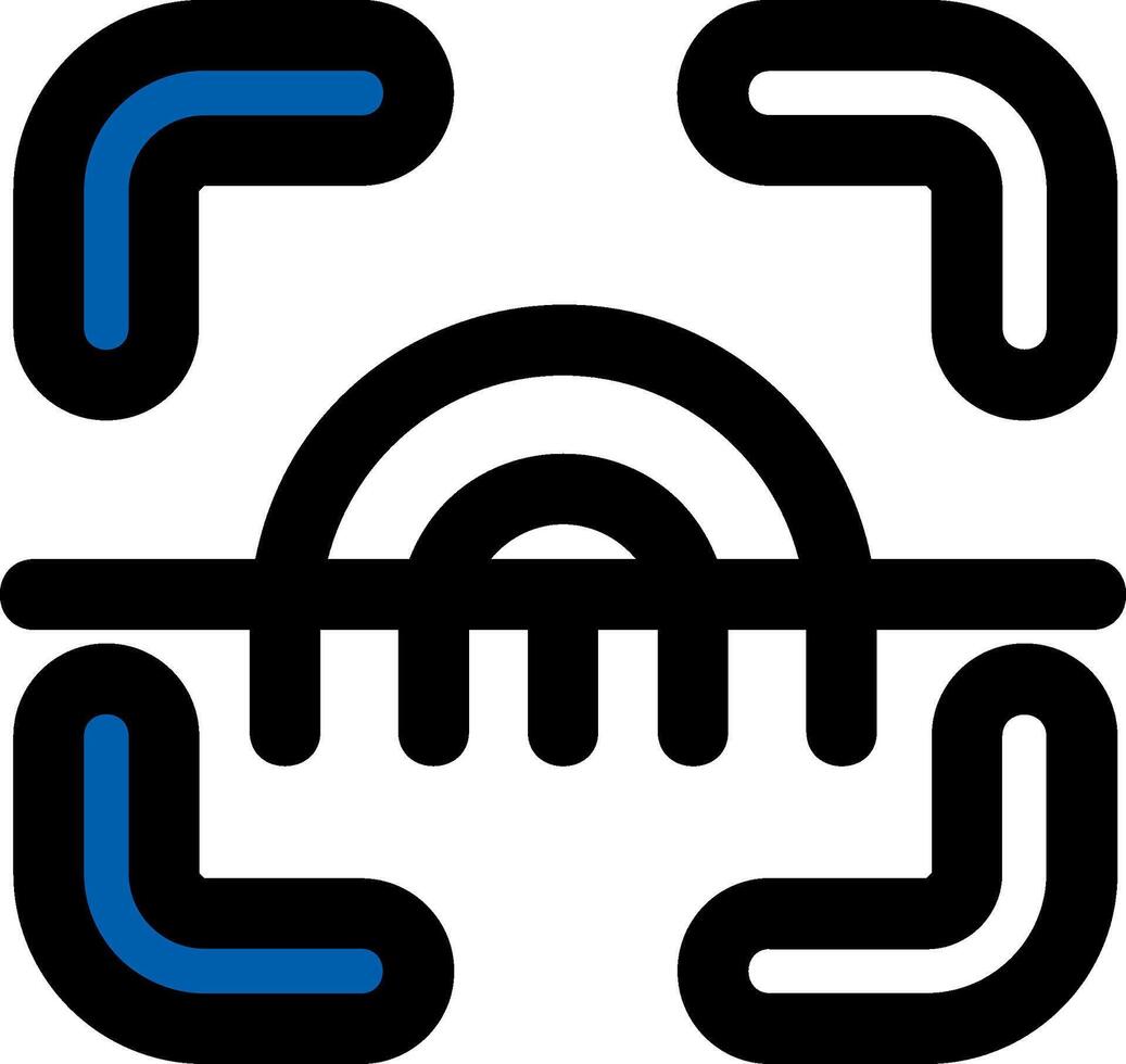 Scanner Filled Half Cut Icon vector