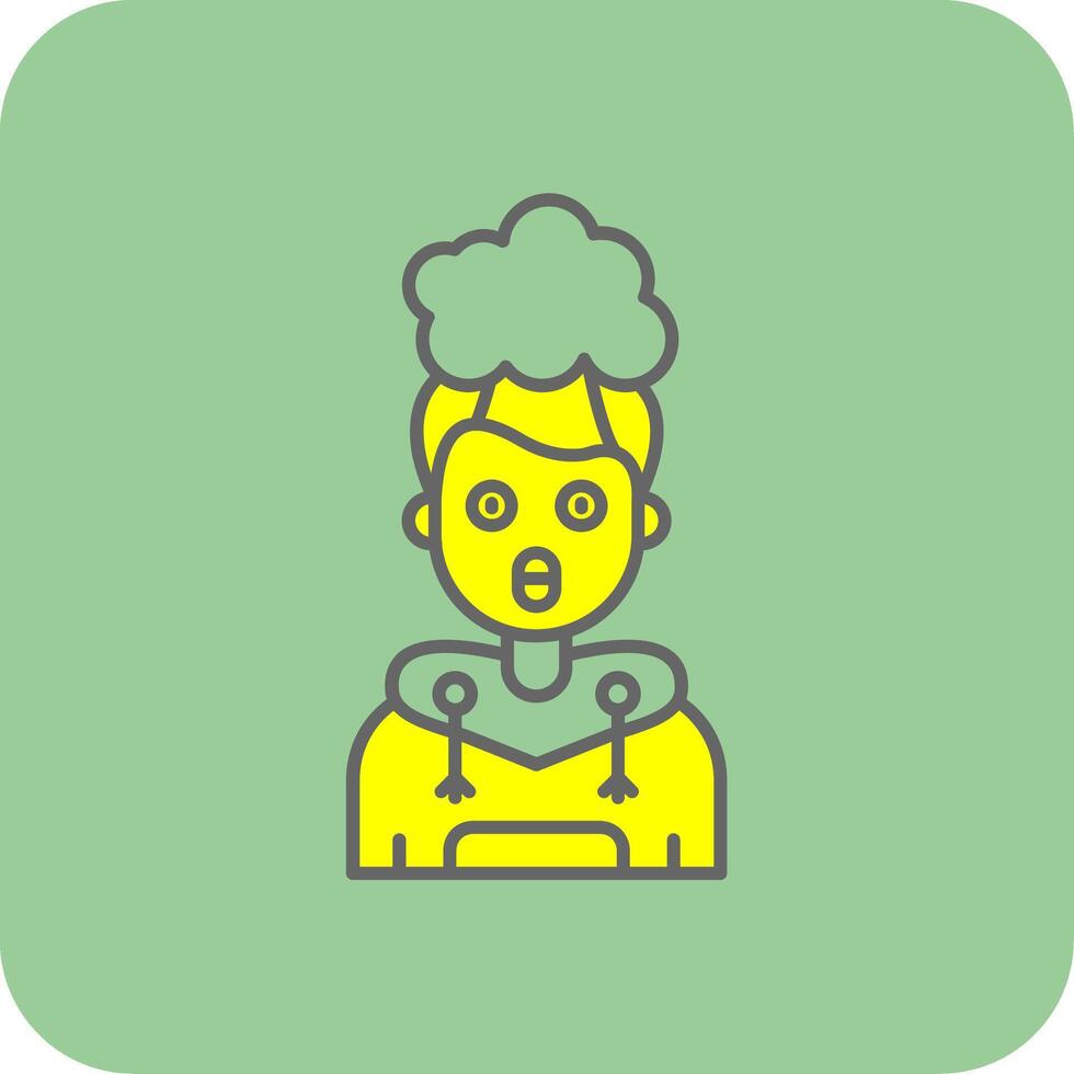 Exploding Filled Yellow Icon vector