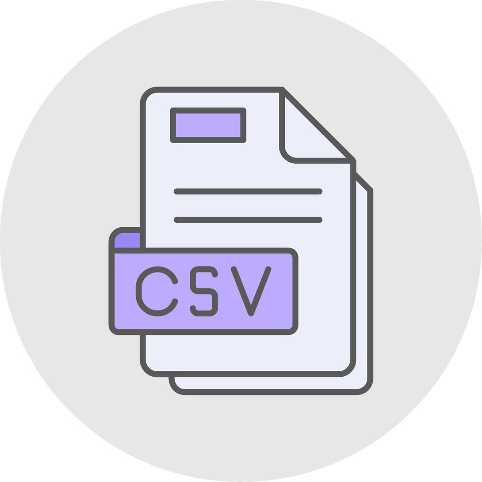 Csv Line Filled Light Circle Icon vector