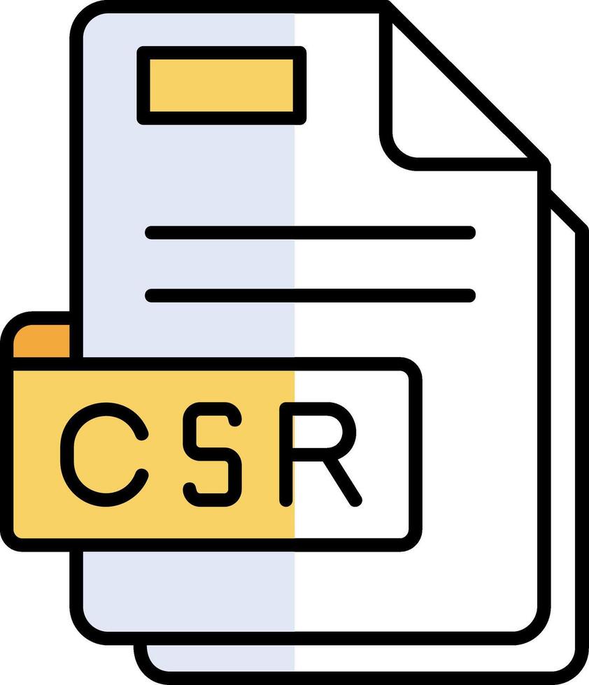 Csr Filled Half Cut Icon vector
