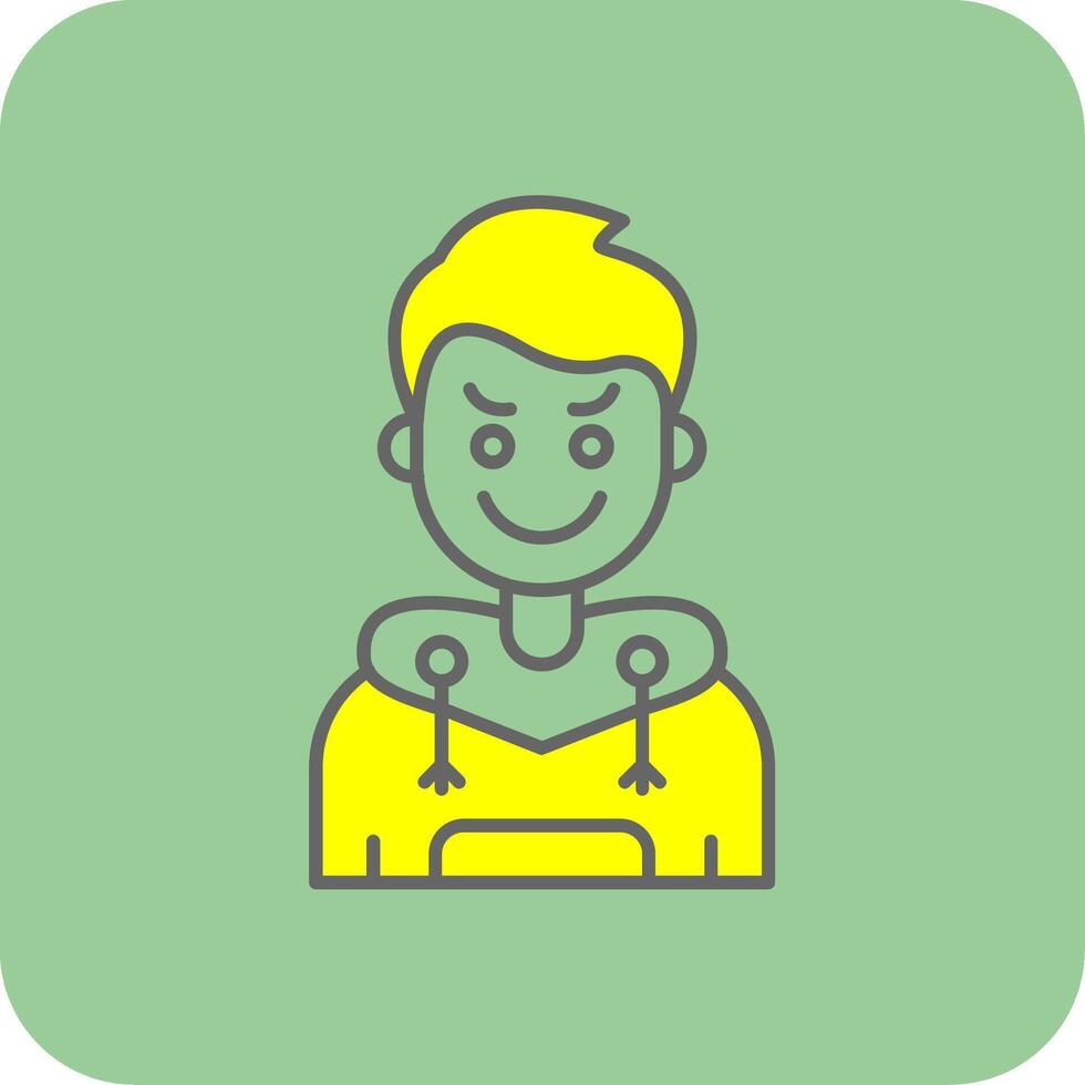 Envy Filled Yellow Icon vector