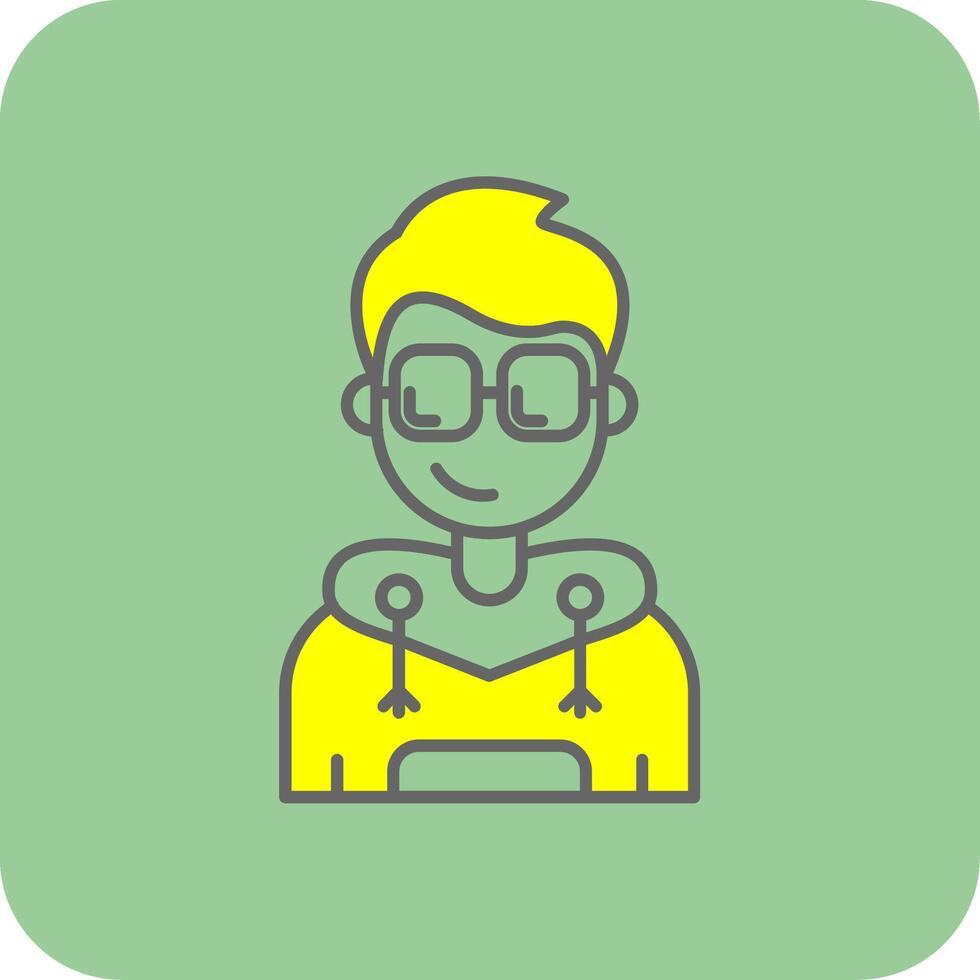 Cool Filled Yellow Icon vector