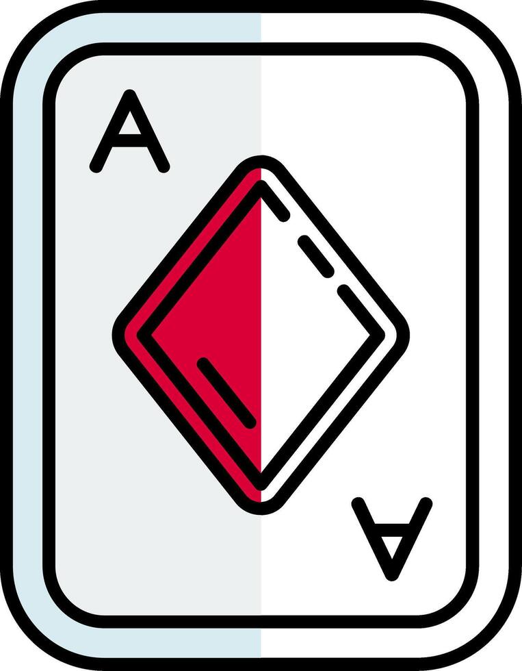 Diamonds Filled Half Cut Icon vector