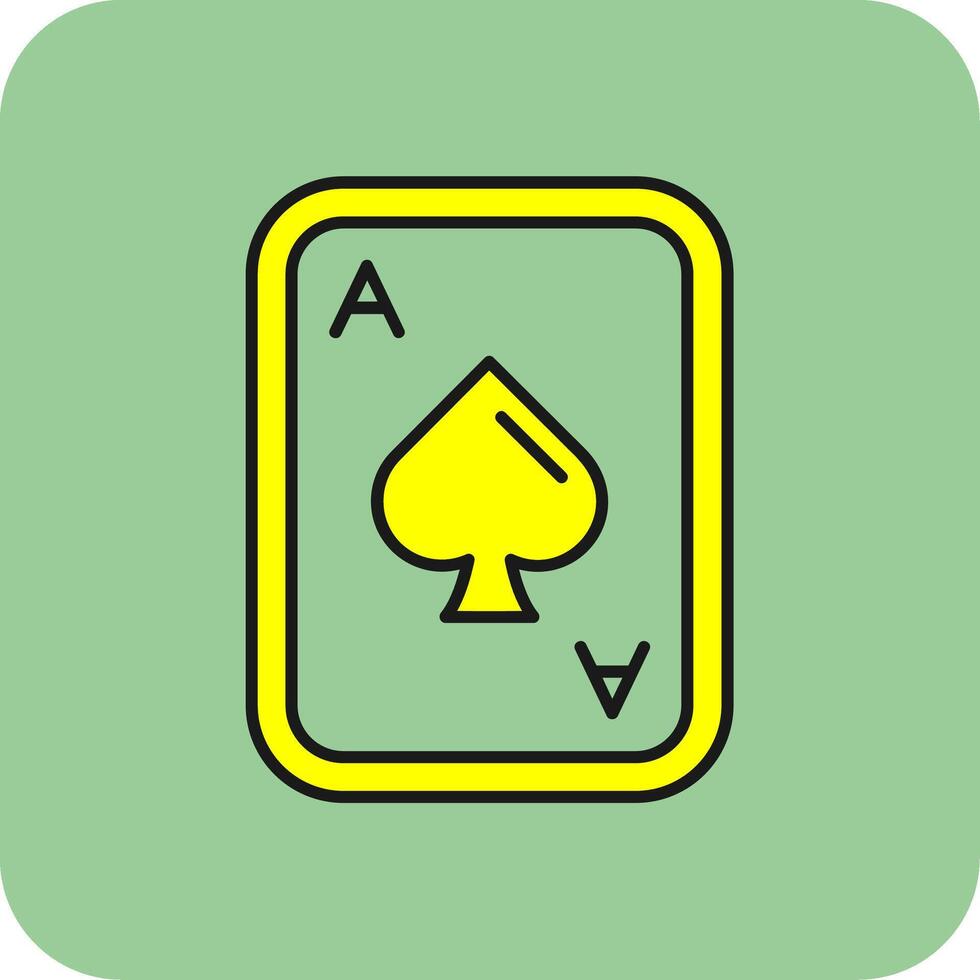 Spades Filled Yellow Icon vector