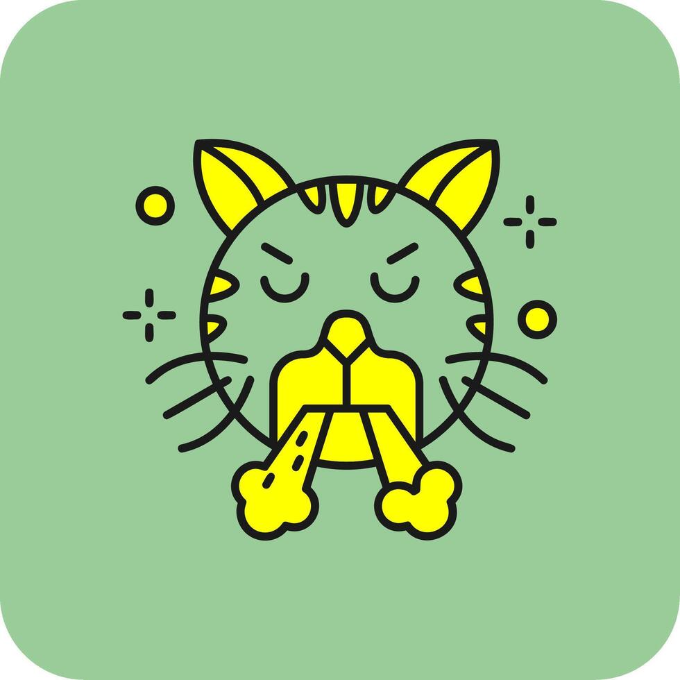 Angry Filled Yellow Icon vector