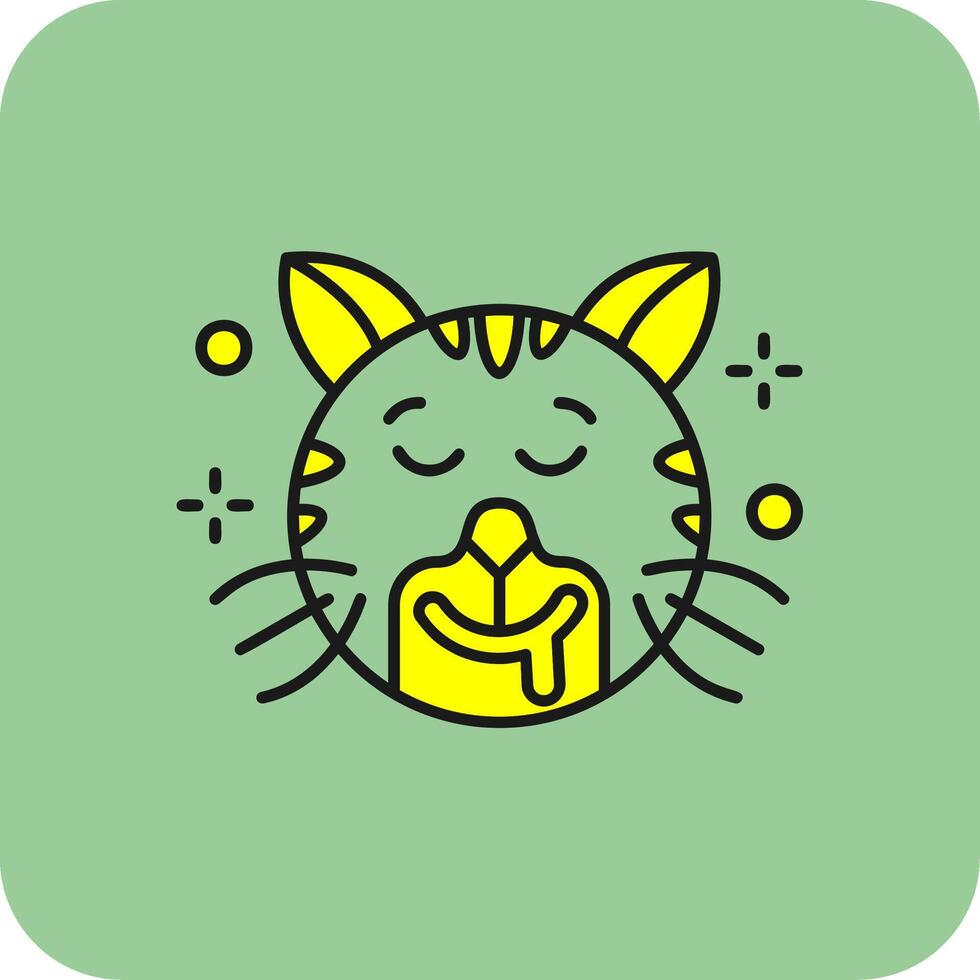 Drooling Filled Yellow Icon vector