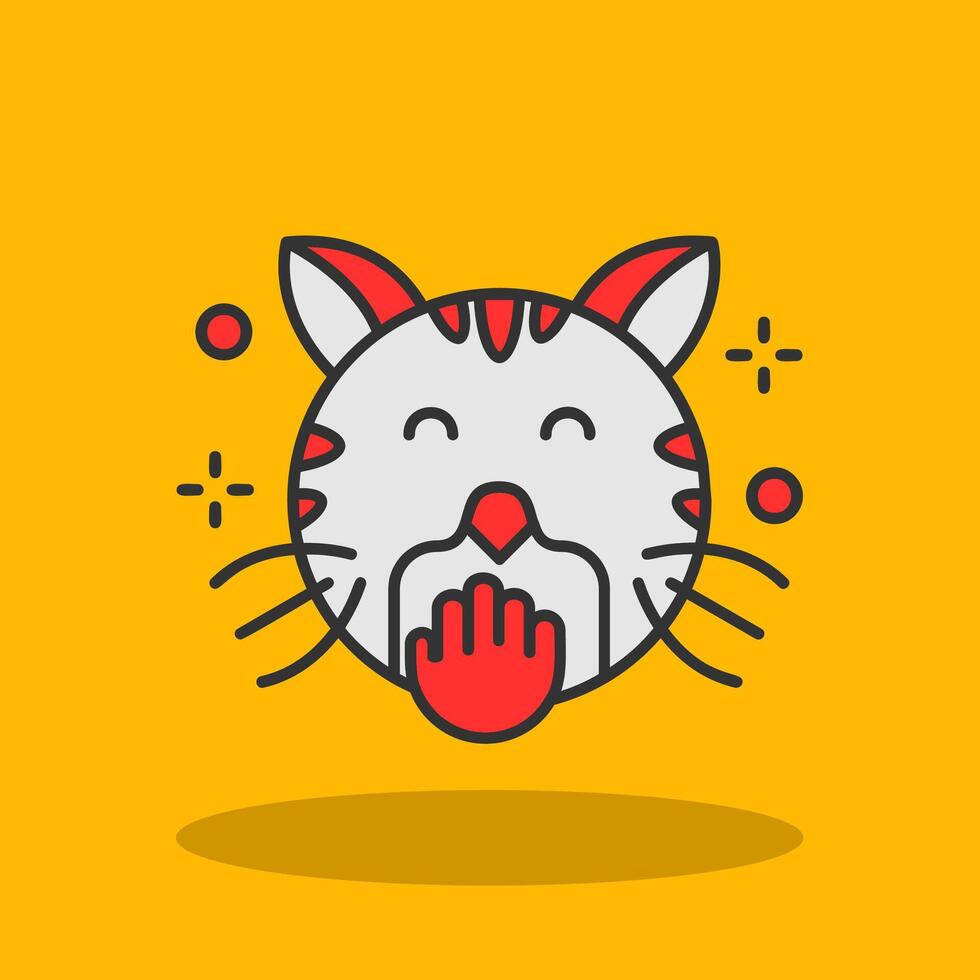 Blush Filled Shadow Icon vector