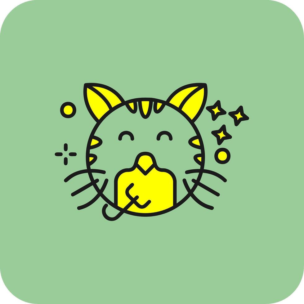 Congratulation Filled Yellow Icon vector