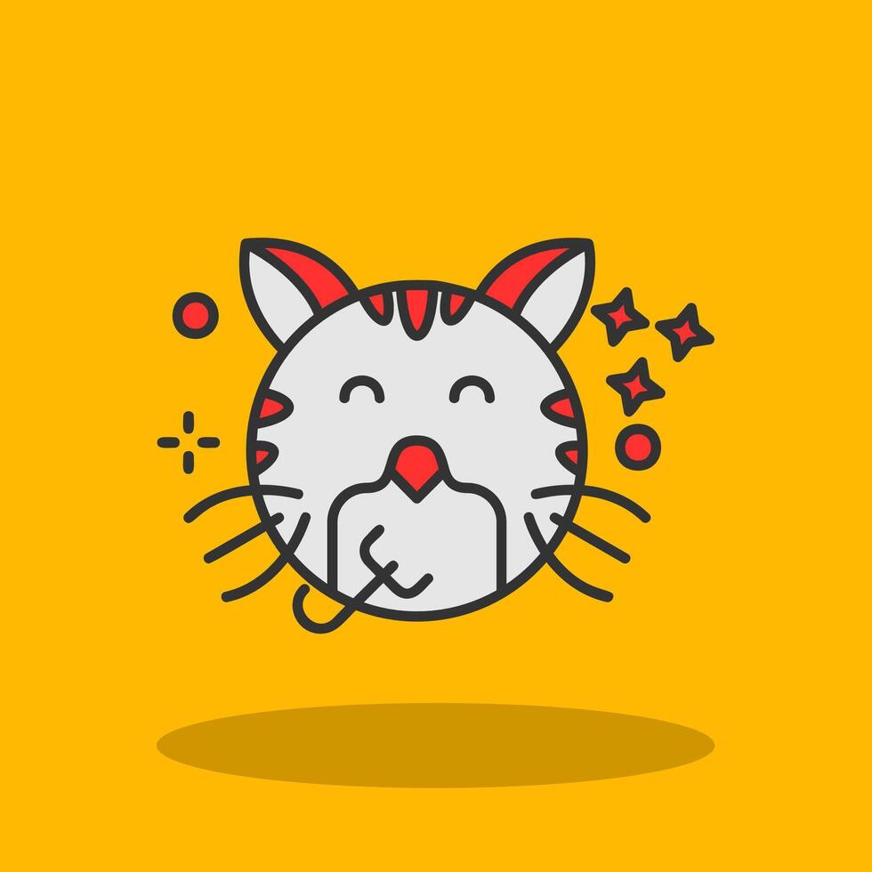 Congratulation Filled Shadow Icon vector