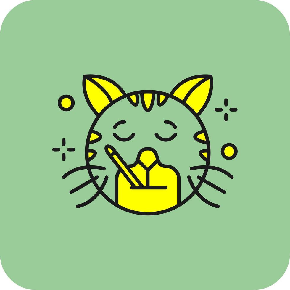 Sick Filled Yellow Icon vector