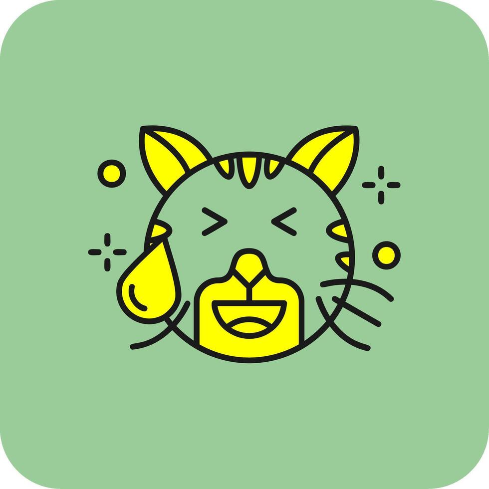 Sweat Filled Yellow Icon vector