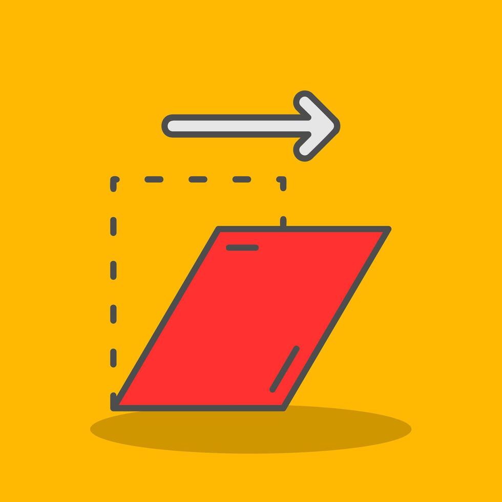 Shear Filled Shadow Icon vector