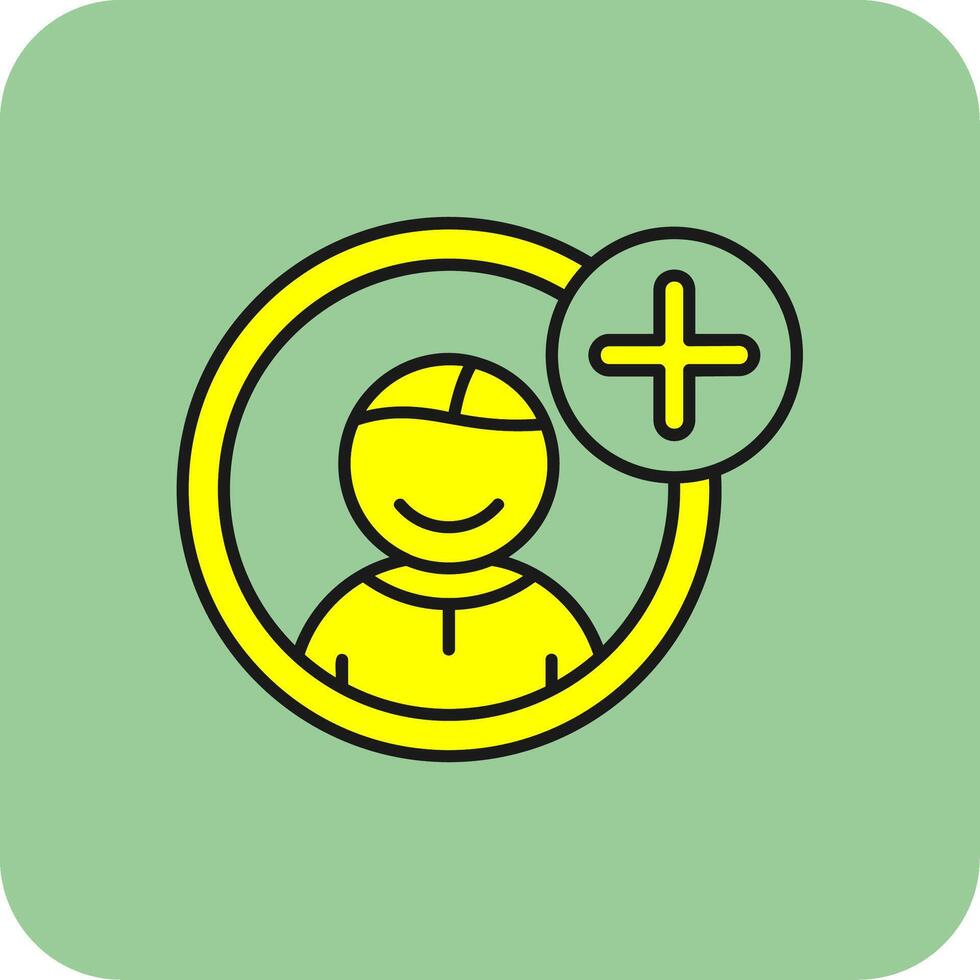 Add Filled Yellow Icon vector