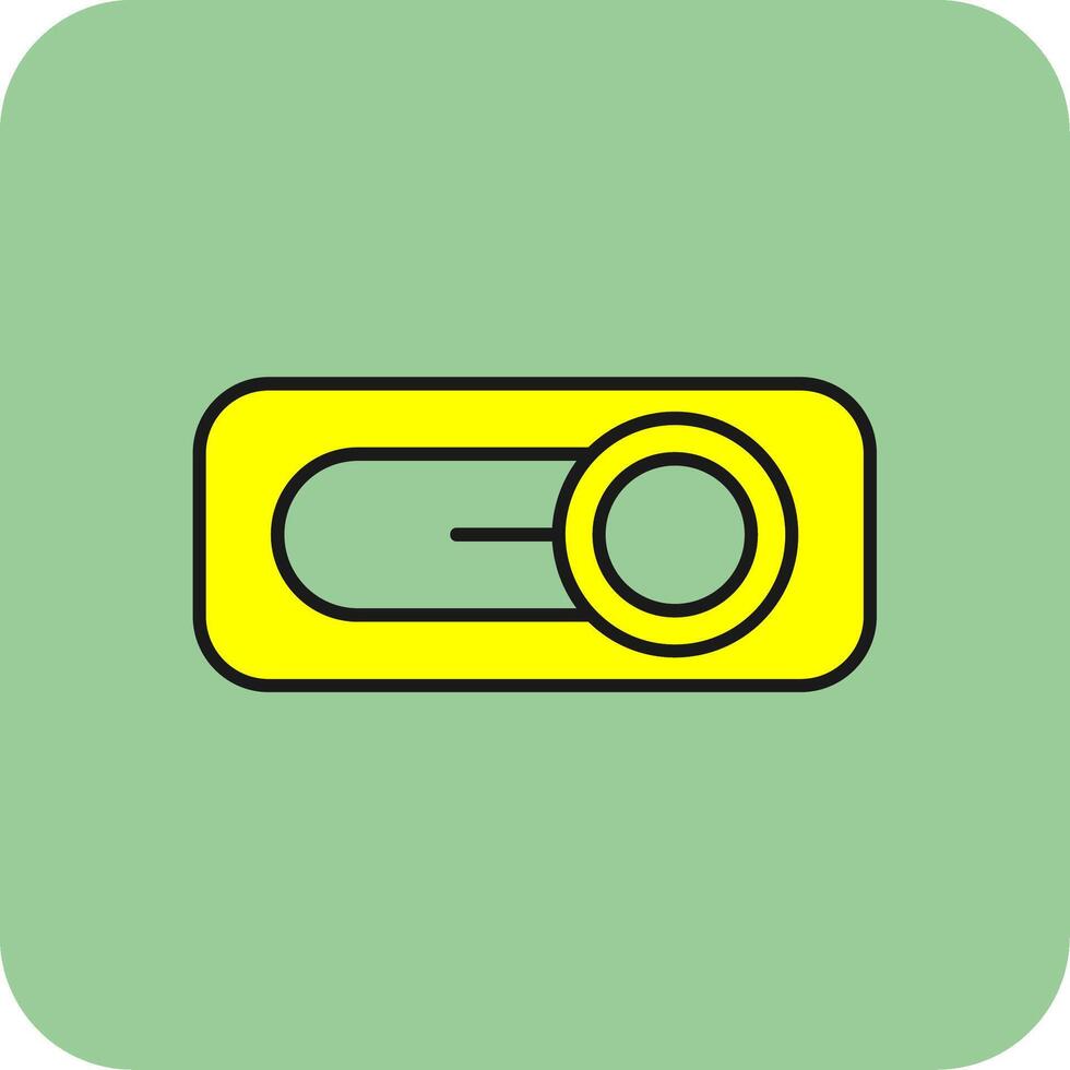 Switch Filled Yellow Icon vector