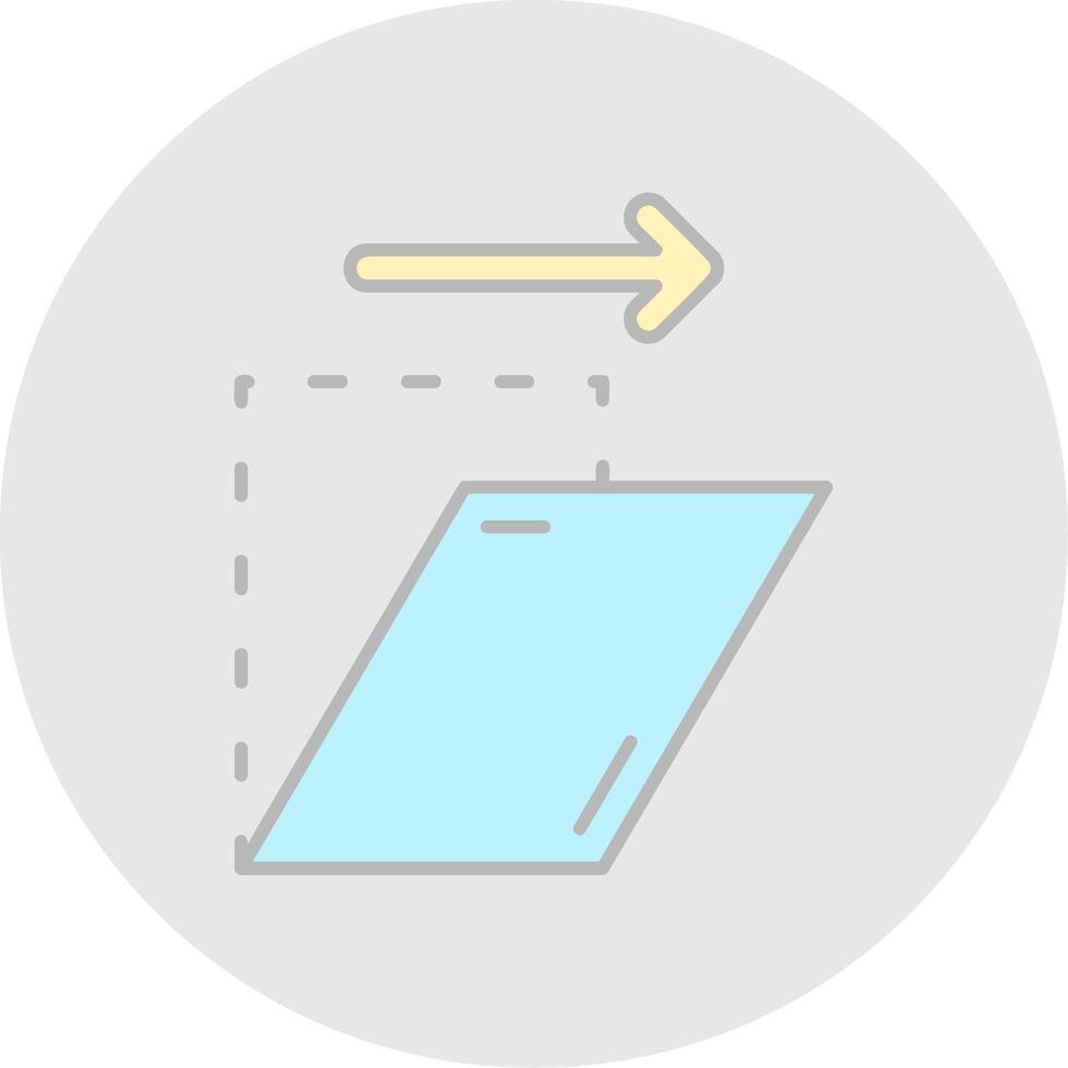 Shear Line Filled Light Circle Icon vector