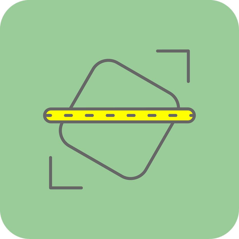 Straighten Filled Yellow Icon vector