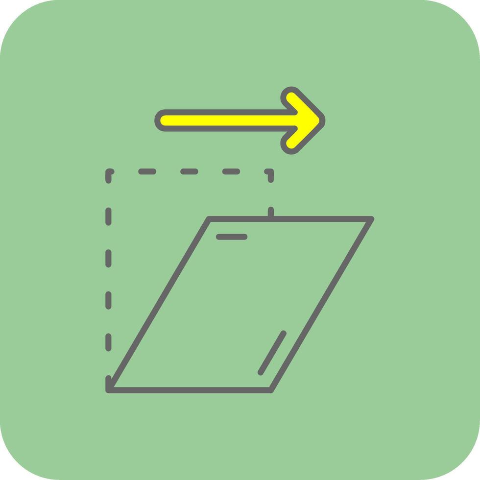 Shear Filled Yellow Icon vector