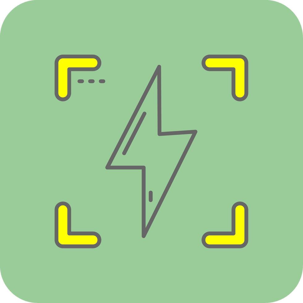 Flash Filled Yellow Icon vector