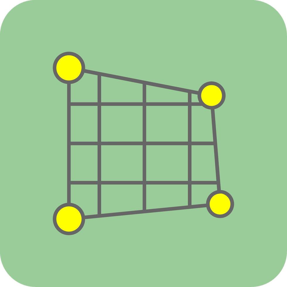 Distort Filled Yellow Icon vector