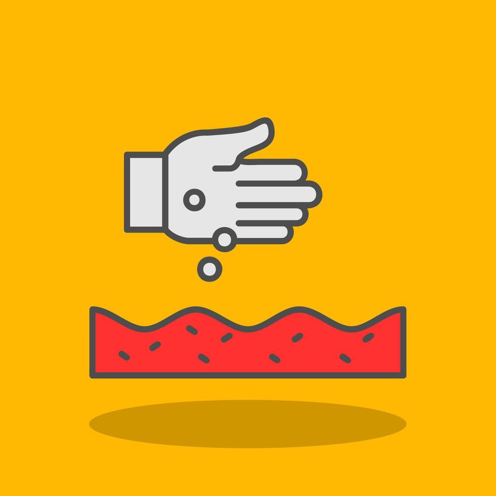 Seeds Filled Shadow Icon vector