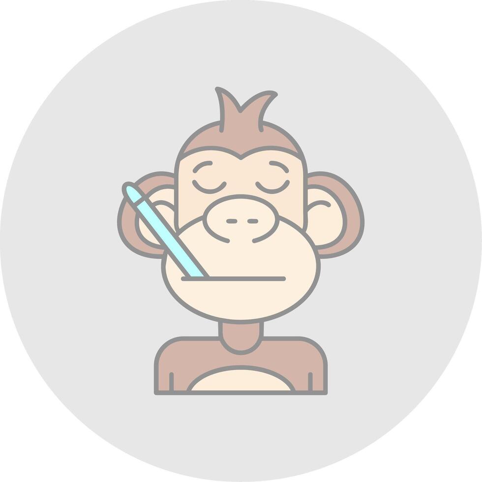 Sick Line Filled Light Circle Icon vector