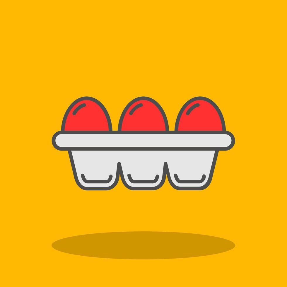 Egg Filled Shadow Icon vector