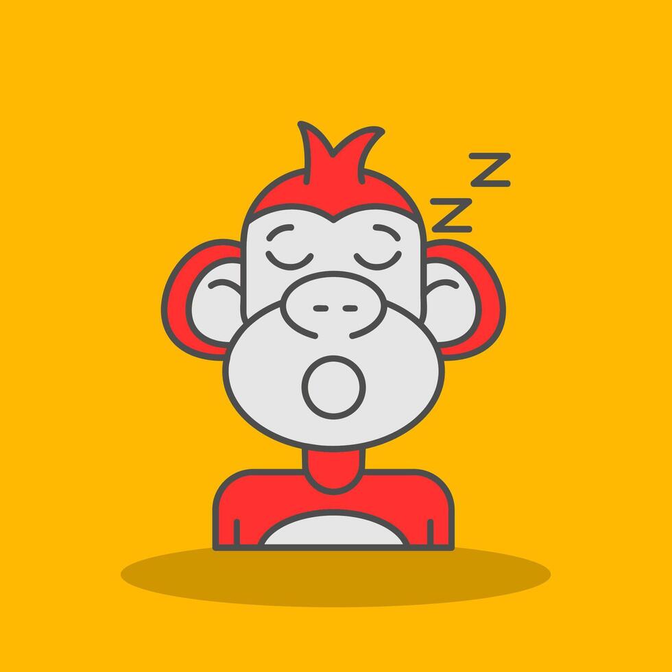 Sleep Filled Shadow Icon vector