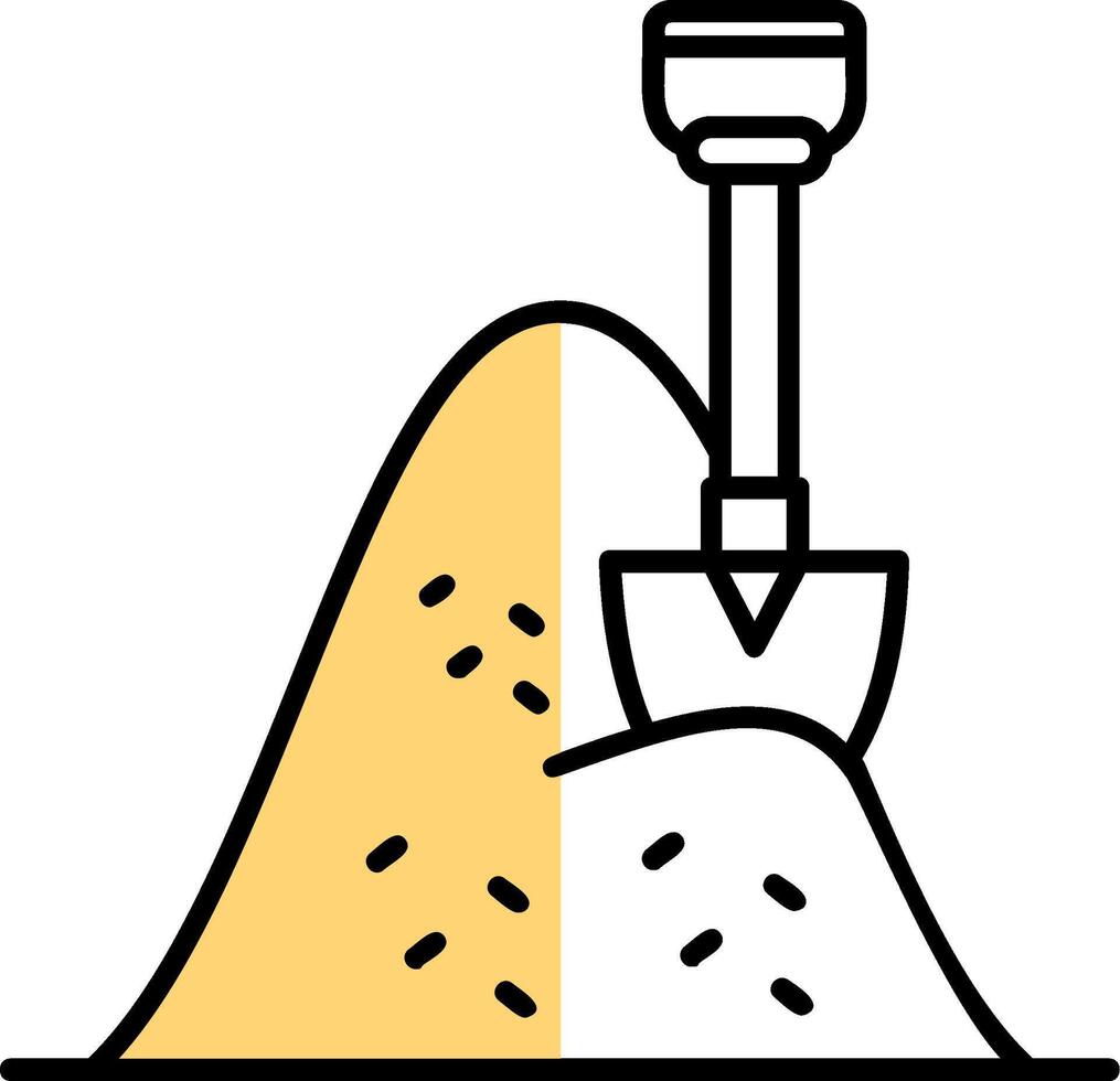 Hay Filled Half Cut Icon vector