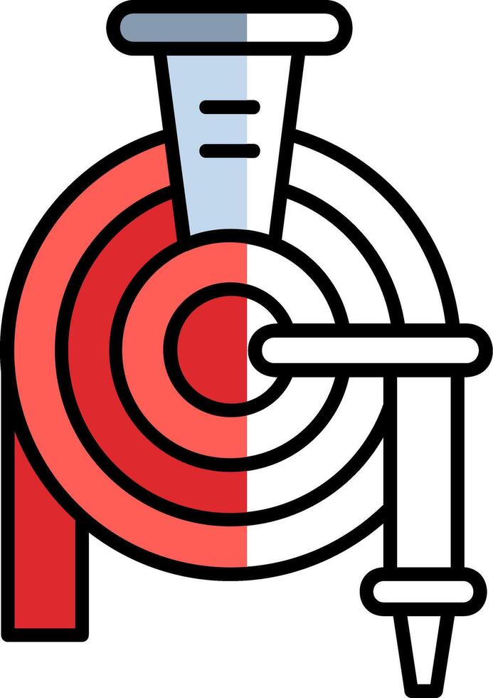 Hose Filled Half Cut Icon vector