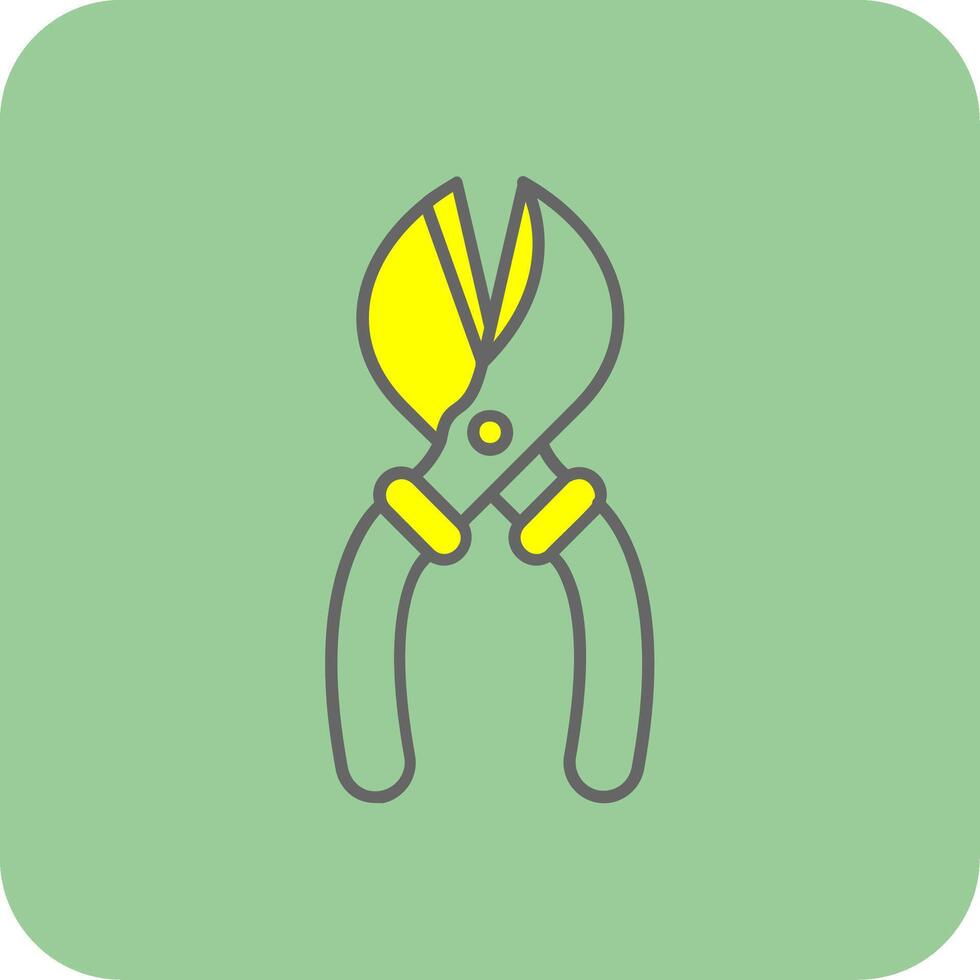 Scissors Filled Yellow Icon vector