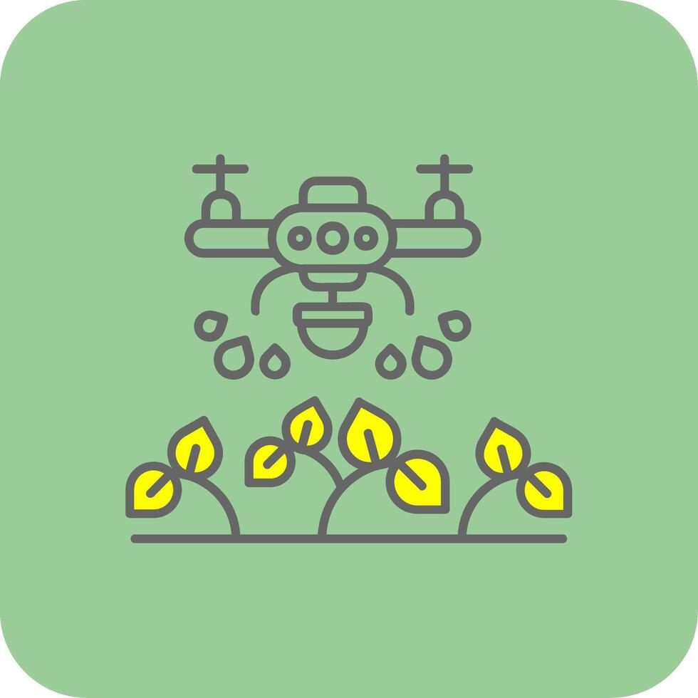 Drone Filled Yellow Icon vector