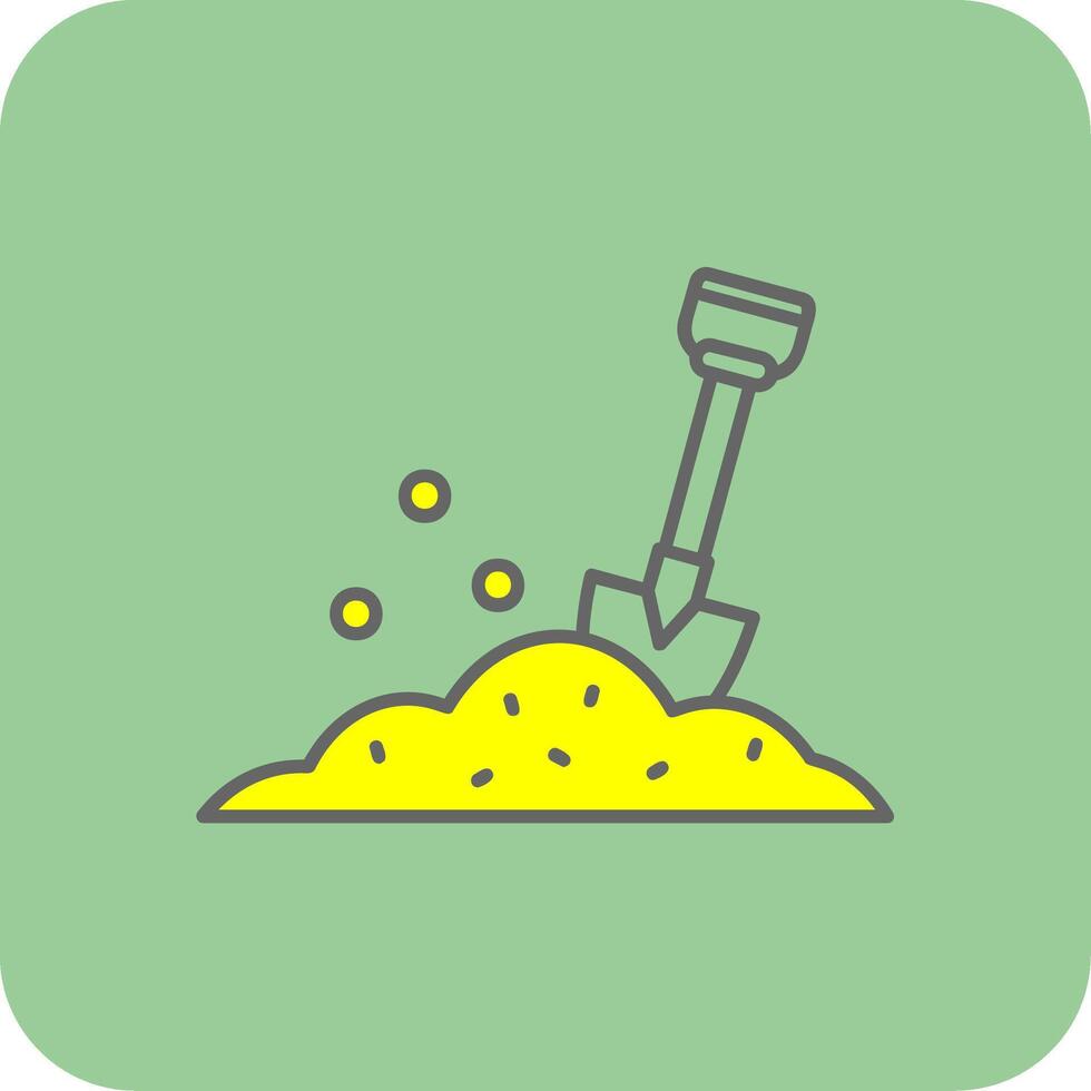 Shovel Filled Yellow Icon vector