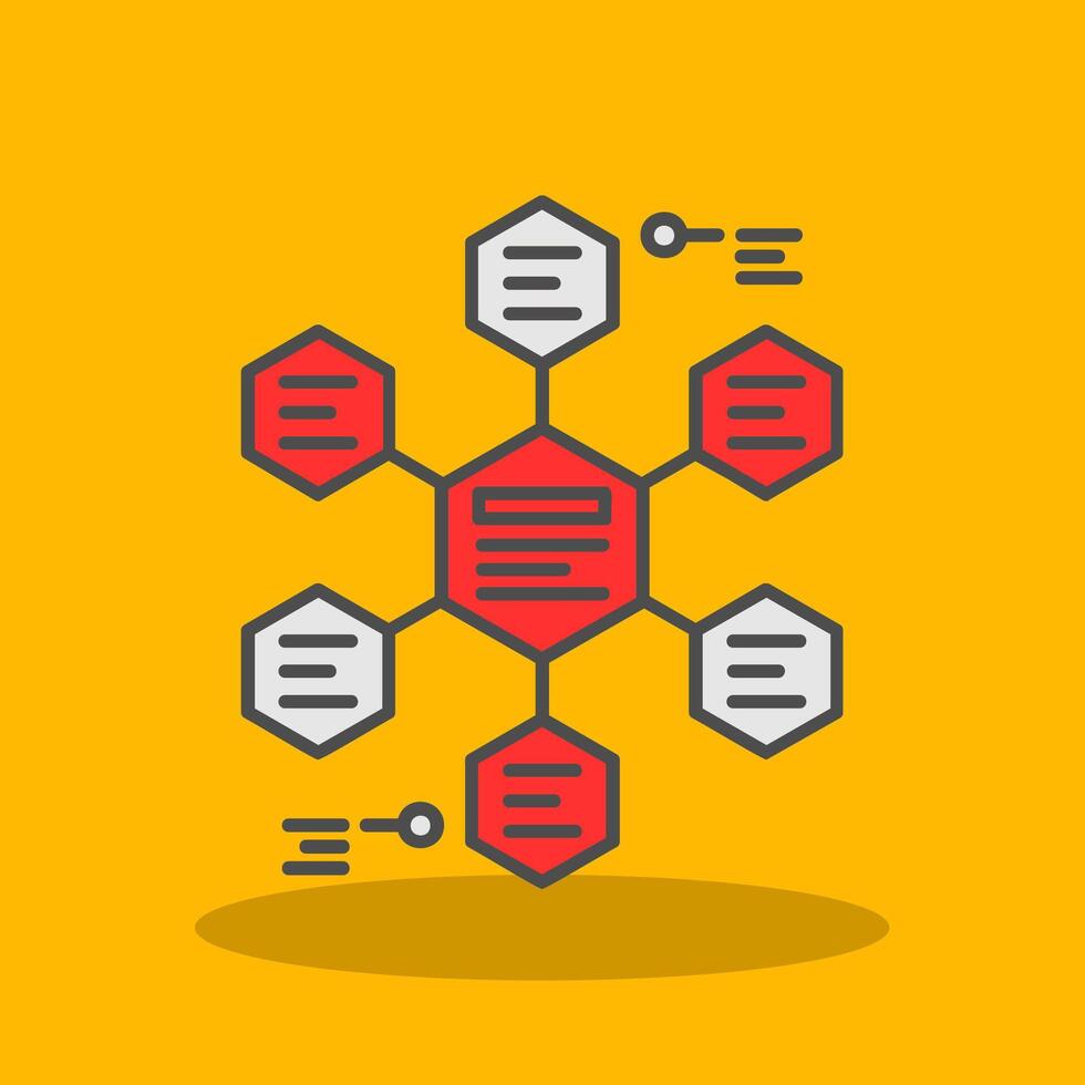 Relation Filled Shadow Icon vector