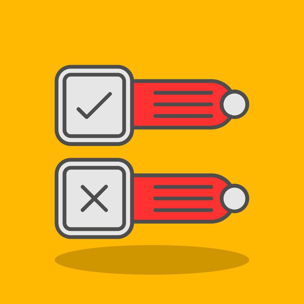 Poll Filled Shadow Icon vector