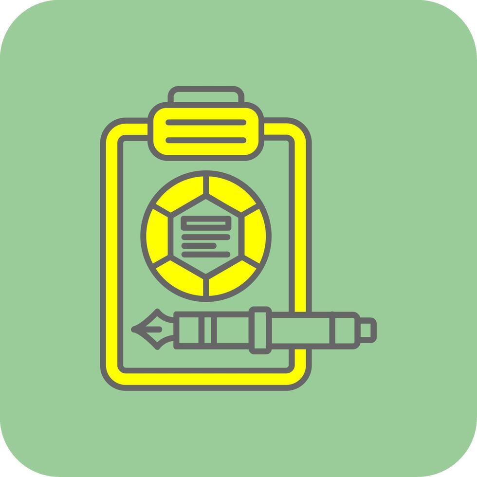 Report Filled Yellow Icon vector