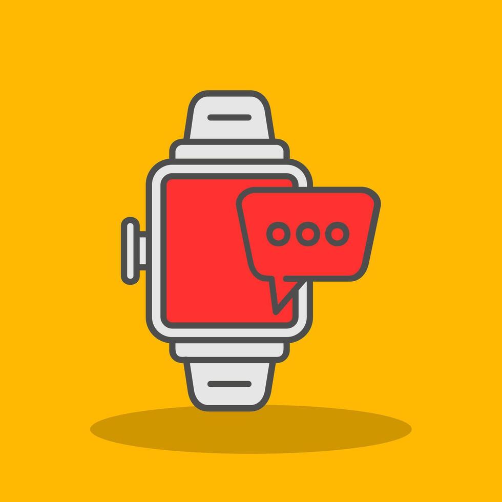 Smartwatch Filled Shadow Icon vector